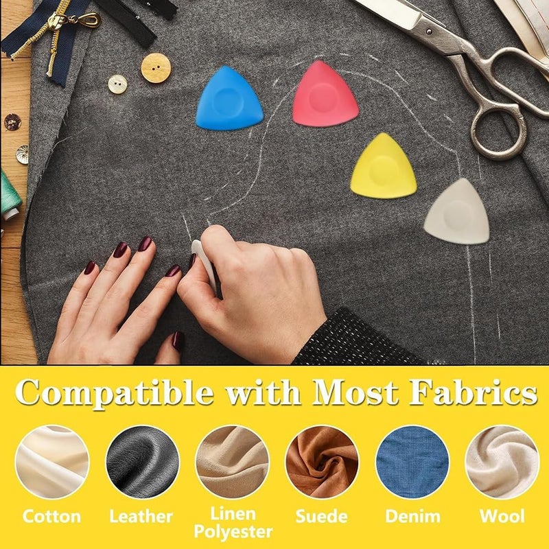 OZXTYO Tailors Chalk 4pcs,Sewing Fabric Chalk and Fabric Markers for Quilting, Craft,Sewing Supplies Accessories - Image 5